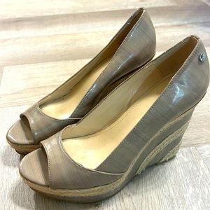 Beige Calvin Klein wedges size 8